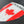 Canada Flag Raised Clear Domed Lens Decal 4.39"x 3.29"