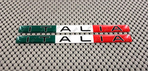 Italy Italia Flag Raised Clear Domed Decal Set 5"x 0.5"