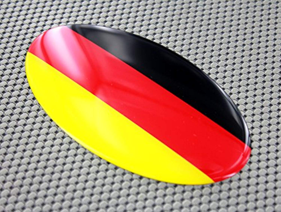 Germany Flag Raised Clear Domed Lens Decal Oval 6"x 3.5"