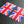 England UK Union Jack Triumph Flag Raised Clear Domed Lens Decal Set 2"x 1.3"