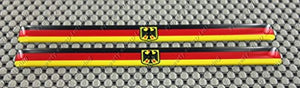 Germany Flag Raised Clear Domed Lens Decal Set 5"x 0.5"