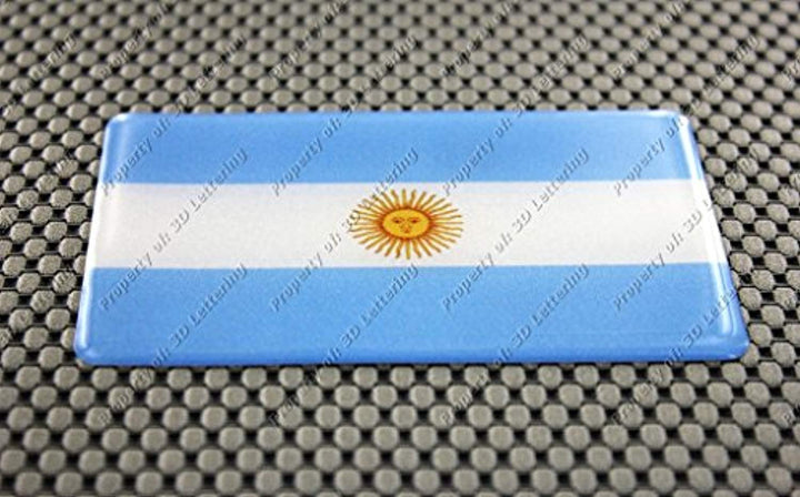 Argentina Flag Raised Clear Domed Lens Decal