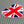 England UK Union Jack Heart Flag Raised Clear Domed Lens Decal 2.65"x 2.25"