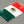 Mexico Estados Unidos Mexicanos Flag Raised Clear Domed Lens Decal