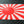 Japan Rising Sun Flag Raised Clear Domed Lens Decal  旭日旗