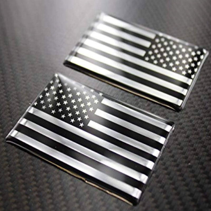 USA United States Monochrome Car & Truck Raised Clear Lens Sticker