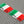 Italy Italia Flag Raised Clear Domed Lens Decal Mini Set 2"x 1.25"