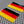 Germany Flag Raised Clear Domed Lens Decal Set 2"x 1.2"