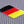 Germany Flag Raised Clear Domed Lens Decal Slanted 3"x 1.5"
