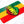 Lion of Judah with Rasta Reggae Bob Marley Flag Raised Clear Domed Lens Decal