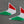 Italy Flag Chrome Outline Raised Clear Domed Lens Decal Set V Emblem