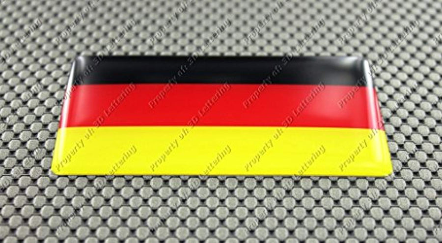 Germany Flag Raised Clear Domed Lens Decal 4"x 2.5"