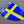 Sweden Flag Raised Clear Domed Lens Decal 3.2" x 4.36"