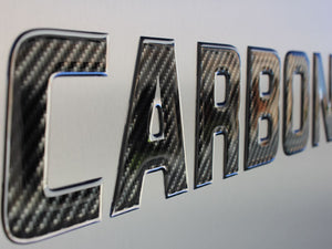 Carbon Fiber Textured Domed Lettering Boat Registration Numbers 20 pcs